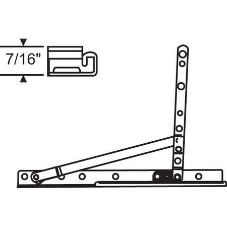 Strybuc 10in EGRESS HINGE ARM SET 7/16 28R-10-1E